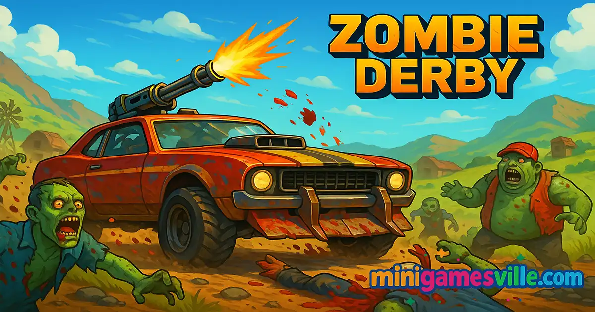 Zombie Derby browser game car combat screenshot